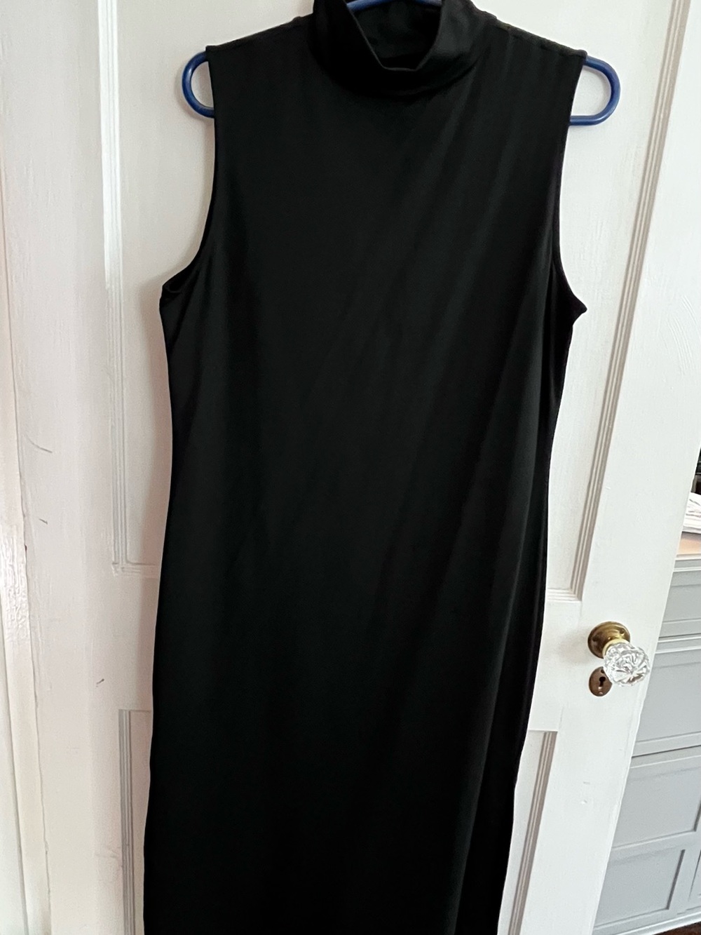 Dudley Stephens Black Sleeveless Midi Turtleneck Dress